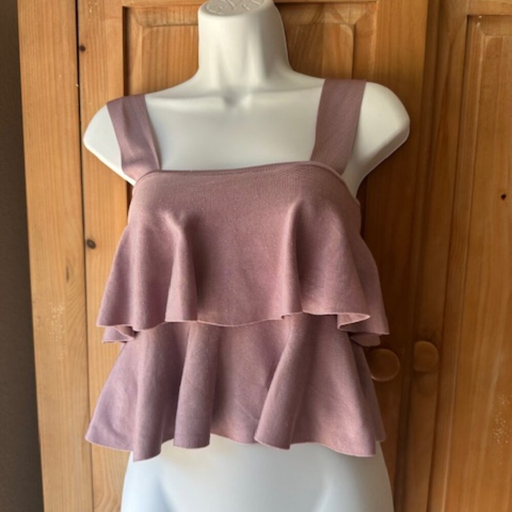 Gently Worn ZARA ruffled stretch top - Size - M